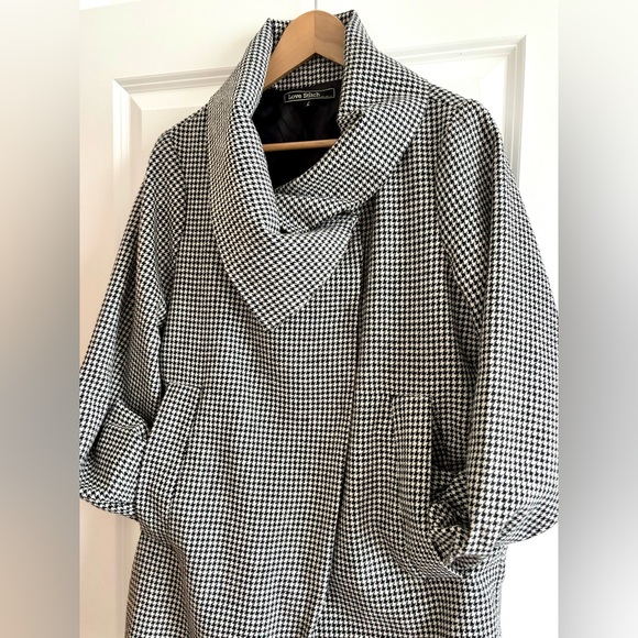 Houndstooth Light Coat sz M Beautiful Vintage!!!! - Picture 4 of 15
